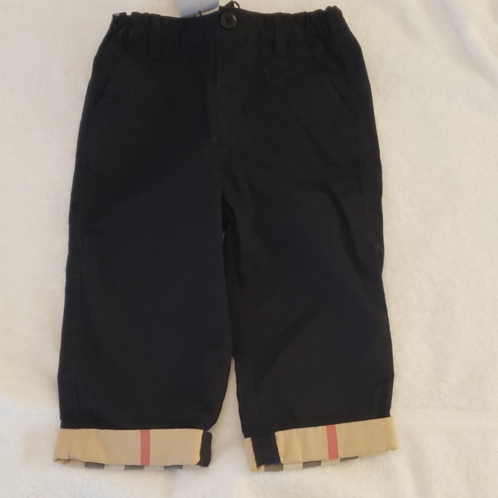 Burberry Baby Boys Black Pants 18 mo NWT